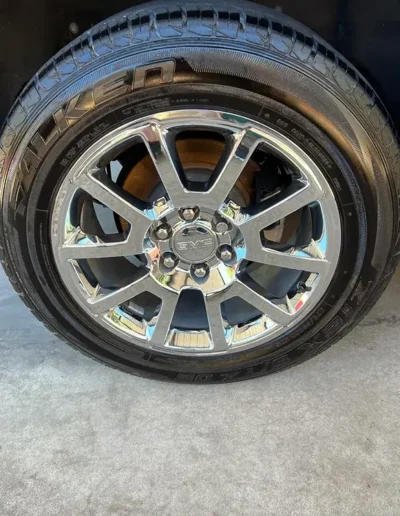 Wheel and tire after detailing service