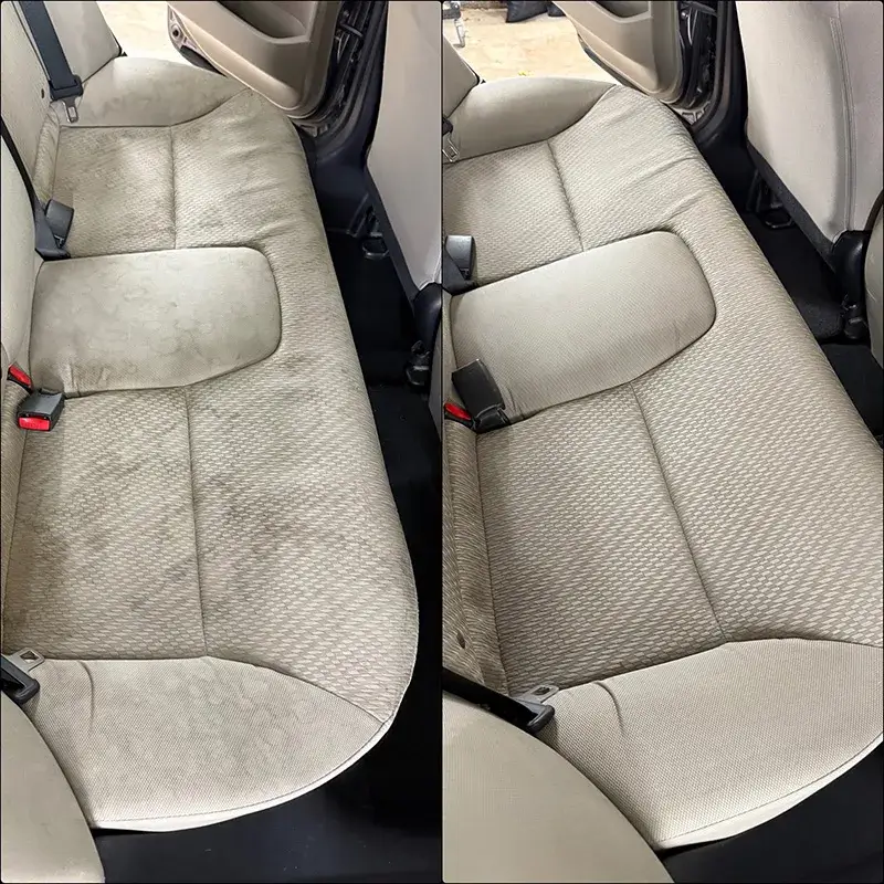 Interior cleaning before and after