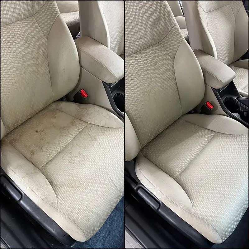 Interior cleaning before and after
