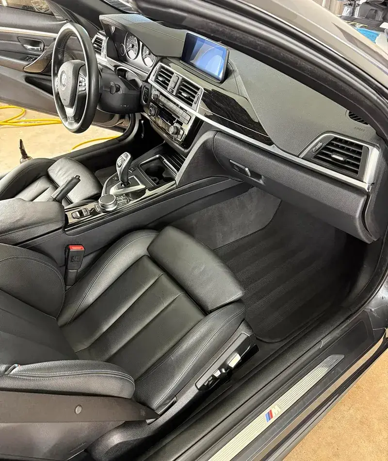 Interior of black vehicle